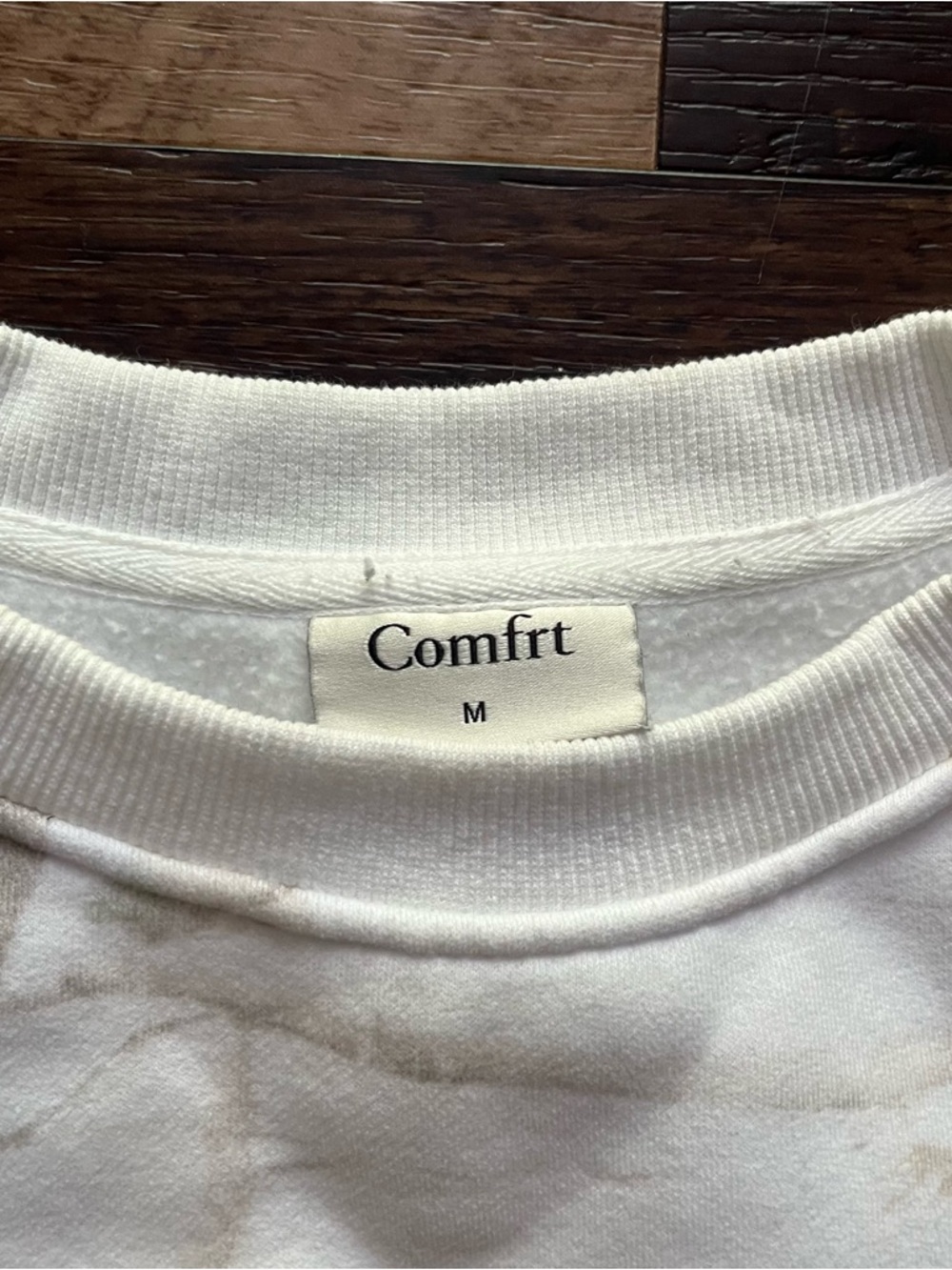 Comfrt collection super soft white oak camo fleece crewneck sweatshirt M - Picture 2 of 11